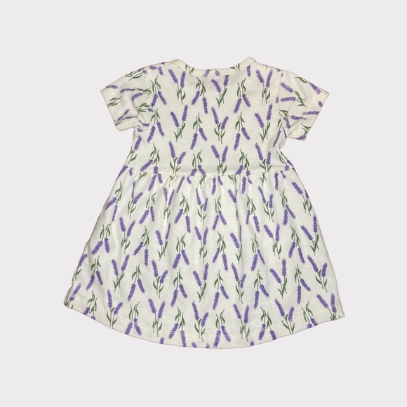 Touched By Nature 2 Piece Lavender Print Organic Dress & Cardigan - Picture 3 of 6